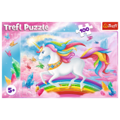 Puzzle Pentru Fetite Trefl Lumea de cristal a unicornilor 100 piese