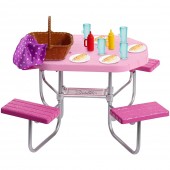 Set Barbie Pentru Fetite, by Mattel Masa de picnic cu accesorii