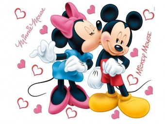 Autocolant Disney Minnie cu Mickey+Cadou