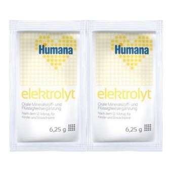 Humana Elektrolyt banane de la 1 an folie cu 2 plicuri * 6,25 g