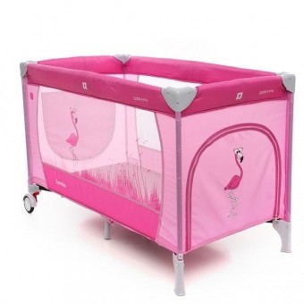 Patut pliabil cu 2 nivele Pentru Copii, Coto Baby Samba Plus Pink