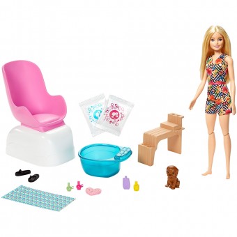 Set Barbie Pentru Fetite by Mattel Wellness and Fitness Salonul de unghii