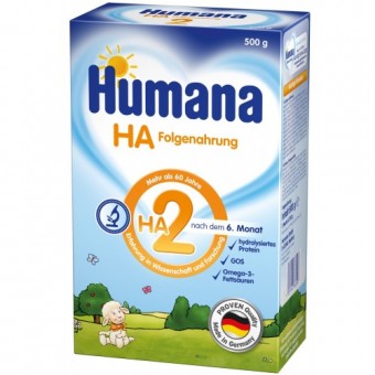 Lapte praf bebelusi de la 6 luni Humana HA 2 - 500 g