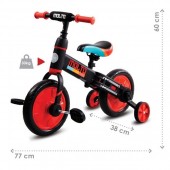 Bicicleta cu sau fara pedale si roti ajutatoare Pentru Copii, Sun Baby Molto 014 Red