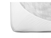 Cearsaf cu elastic jerse bumbac alb 120/60 cm