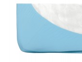 Cearsaf cu elastic jerse bumbac bleu 120/60 cm
