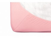 Cearsaf cu elastic jerse bumbac roz 120/60 cm