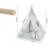Cort copii XXL Teepee, Cort, Covoras, 3 Perne Iso Trade 