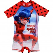 Costum de baie Pentru Copii UV cu maneci scurte si fermoar LadyBug 
