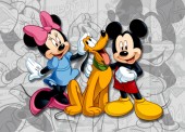 Fototapet - Mickey, Minnie si Pluto 160x115