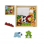 Joc puzzle Copii Have Fun din lemn Animale