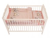 Lenjerie Pat Copii Bear On Moon Pink M2 4+1 Piese 120x60