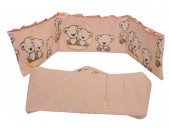 Lenjerie Pat Copii Bear On Moon Pink M2 4+1 Piese 140x70