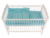 Lenjerie Pat Copii Crown Turquoise 3 Piese 120x60