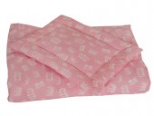 Lenjerie Pat Copii Crowns Pink 4+1 Piese 120x60