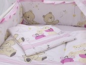 Lenjerie Soft Teddy Play Pink M1 4 Piese 140x70