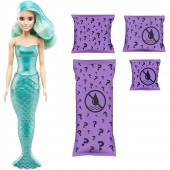 Papusa Pentru Fetite, Barbie by Mattel Color Reveal Wave Sirena surpriza
