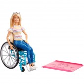 Papusa Barbie Pentru Fetite, by Mattel Fashionistas papusa in scaun cu rotile si rampa