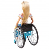 Papusa Barbie Pentru Fetite, by Mattel Fashionistas papusa in scaun cu rotile si rampa