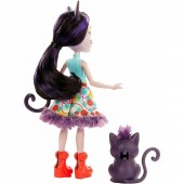 Papusa Enchantimals Pentru Fetite, by Mattel Ciesta Cat cu figurina Climber