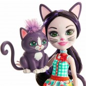 Papusa Enchantimals Pentru Fetite, by Mattel Ciesta Cat cu figurina Climber