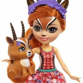 Papusa Pentru Fete, Enchantimals by Mattel Gabriela Gazelle cu figurina Racer