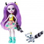 Papusa Pentru Fete, Enchantimals by Mattel Larisa Lemur cu figurina Rinolet