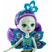 Papusa Enchantimals Pentru Fetite, by Mattel Patter Peacock cu figurina