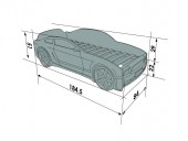 Pat masina tineret Pentru Copii Light-MG 3D Rosu