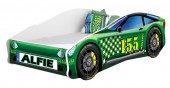 Pat Tineret Pentru Copii Race Car 04 Green-160x80