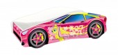 Pat Tineret Pentru Copii Race Car 08 Pink-160x80