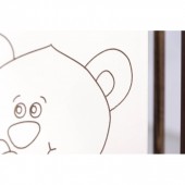 Patut din Lemn Pentru Copii Bear - Wenge + Saltea Cocos 12 cm