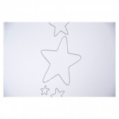 Patut din Lemn Pentru Copii Bright Stars - Silver + Saltea Cocos 12 cm