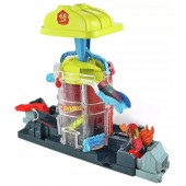 Pista de masini Hot Wheels by Mattel City Fire House Rescue cu 1 masinuta