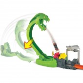 Pista de masini Hot Wheels by Mattel City Toxic Snake Strike cu masinuta si slime