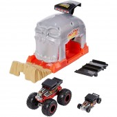 Pista de masini Pentru Copii, Hot Wheels by Mattel Monster Truck Bone Shaker cu 2 masinute