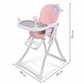 Scaun de masa copii 3-36 luni - Roz