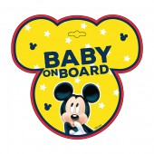 Semn de avertizare Baby on Board Mickey Seven