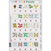 Set 12 Puzzle-uri 1-2-3, 25 Piese Larsen