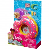 Set Barbie Pentru Fetite, by Mattel Colac in forma de gogoasa cu figurina catelus si accesorii