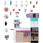 Set Barbie Pentru Fetite, by Mattel Cooking and Baking Cafenea cu papusa si accesorii