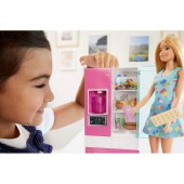 Set Barbie Pentru Fetite, by Mattel Estate frigider cu papusa si accesorii