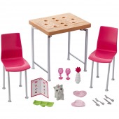 Set Barbie by Mattel Estate Masa cu scaune si accesorii DVX45