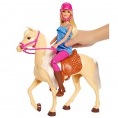 Set Barbie Pentru Fetite, by Mattel Family Pets papusa cu cal