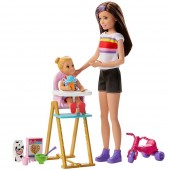 Set Barbie Pentru Fetite, by Mattel Family Skipper Mamica si bebelus