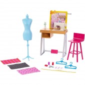 Set Barbie Pentru Fetite, by Mattel I can be Croitorie FXP10 cu accesorii