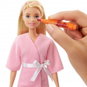 Set Barbie Pentru Fetite, by Mattel Wellness and Fitness O zi la salonul Spa papusa cu figurina si accesorii