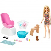 Set Barbie Pentru Fetite by Mattel Wellness and Fitness Salonul de unghii