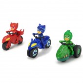 Set copii 3+ ani 3 Motociclete Eroi in Pijama cu 3 figurine