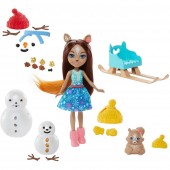Set Pentru Fete, Enchantimals by Mattel papusa Sharlotte Squirrel, figurina Peanut si accesorii